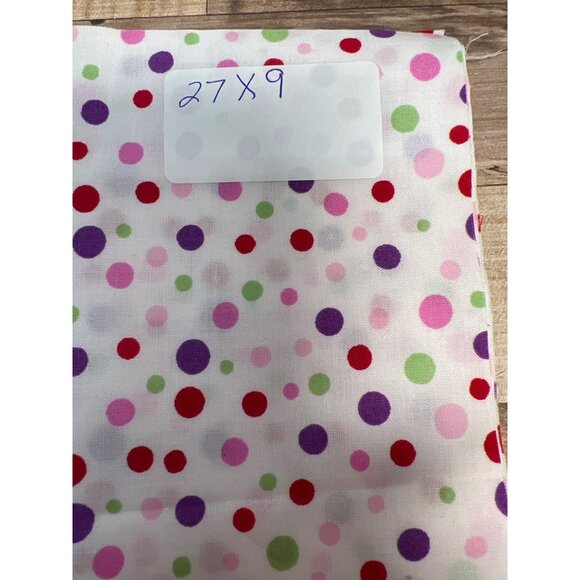 Polka Dot & Floral Fabric Bundle - 27x9 & 42x9 Inches - Cotton Sewing Material - Picture 3 of 3